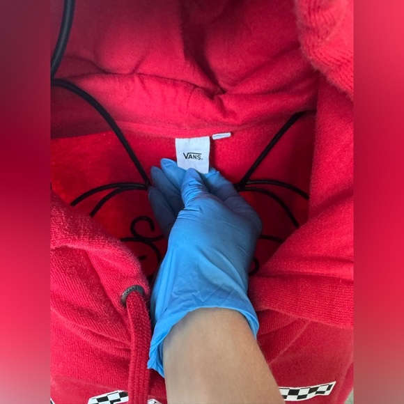 Women’s XL Red Vans hoodie checkered - Picture 5 of 7